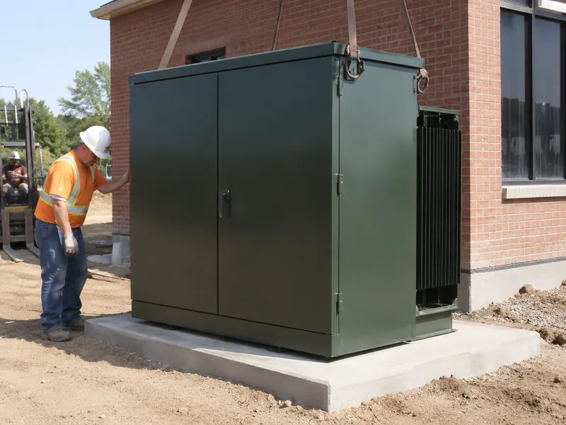 Pad mounted transformer for commercial buildings