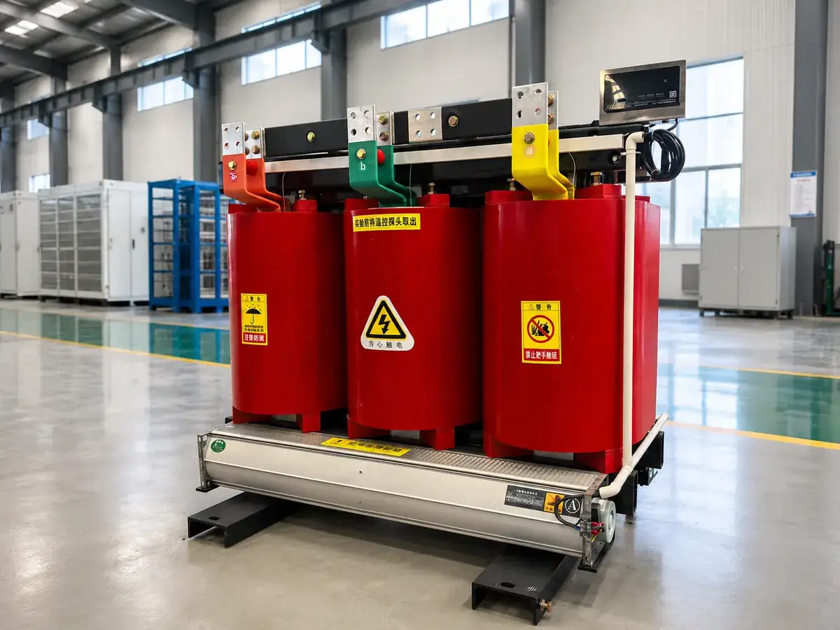 Dry type cast resin distribution transformer in Huasheng manufacturing workshop
