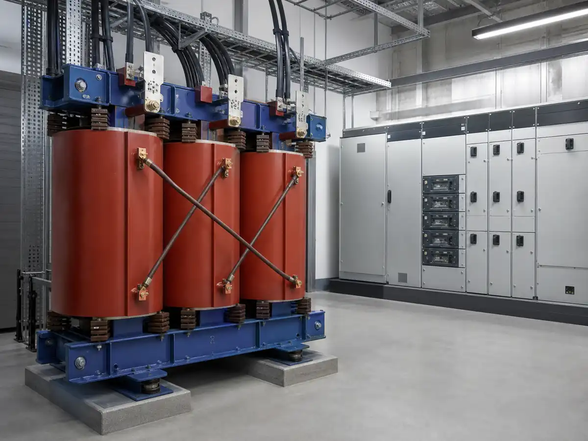 Dry-type transformer and switchgear for commercial buildings
