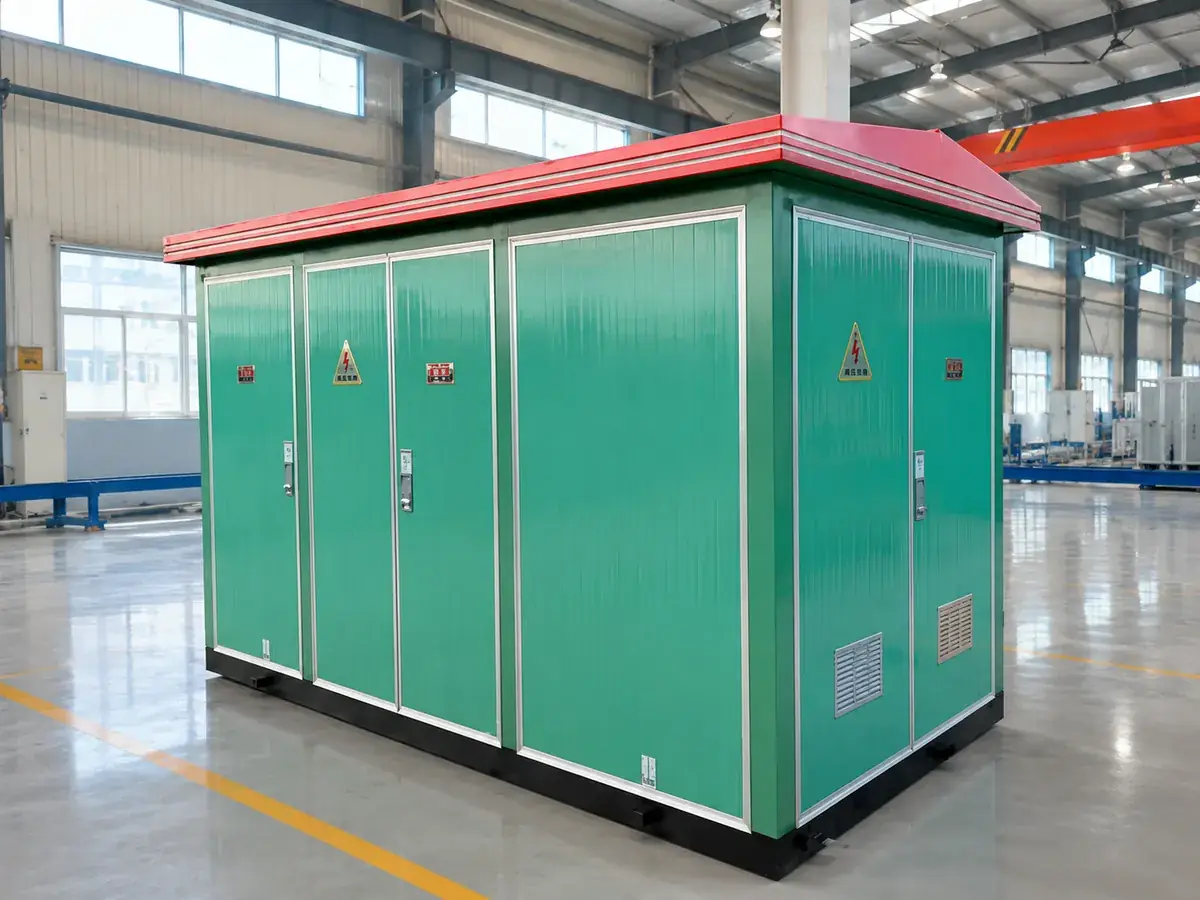 Prefabricated substation in Huasheng manufacturing workshop