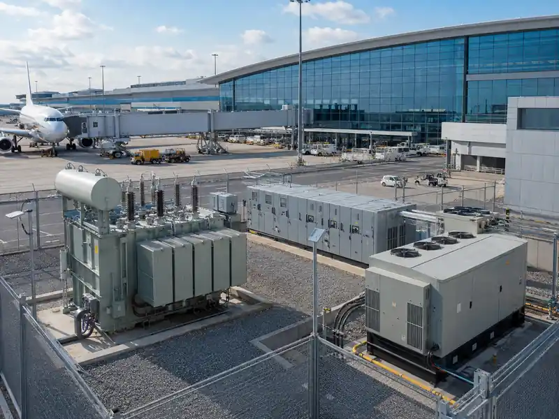 Transformer equipment for airport and terminal buildings