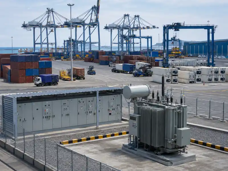Transformer equipment for ports and logistics terminals