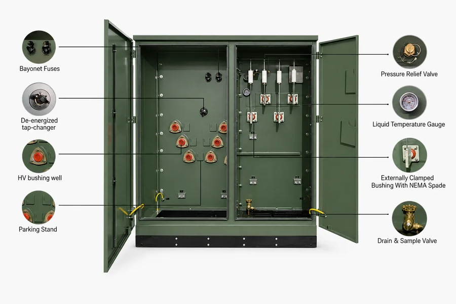 padmount transformers Internal structure