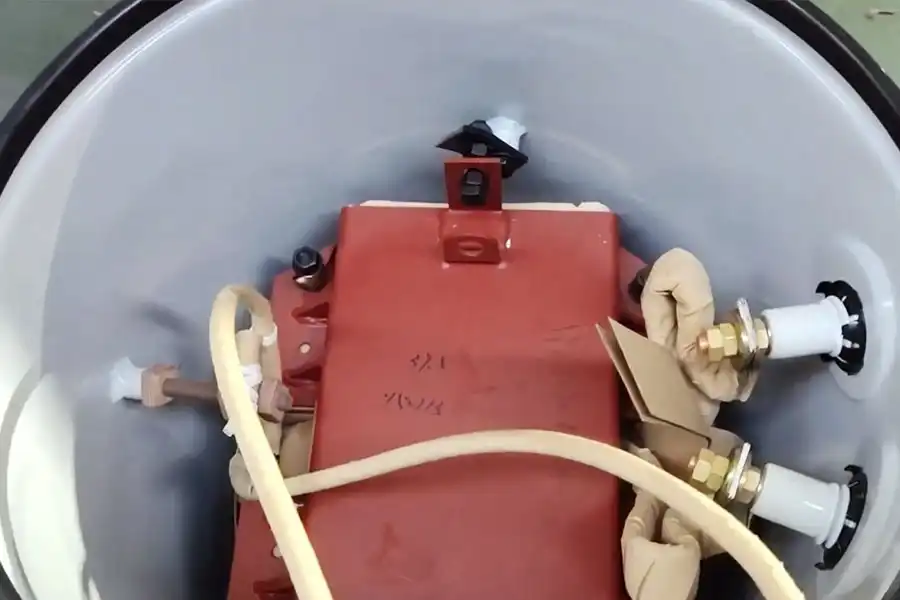 Internal view of a transformer unit