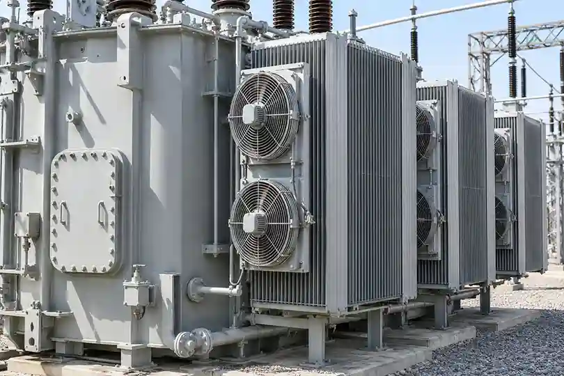 large oil-immersed power transformer External details display